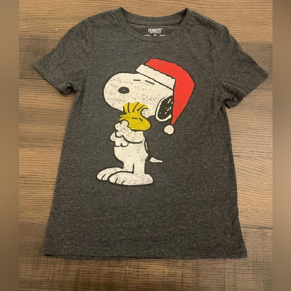 Peanuts Snoopy and Woodstock Christmas Short Sleeve T Shirt
